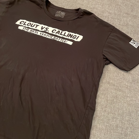 VERB SOCIETY Graphic T Shirt Clout vs Calling XL - Picture 4 of 9